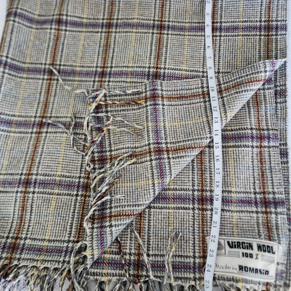 Plaid Throw Blanket - Gray, Red, Yellow